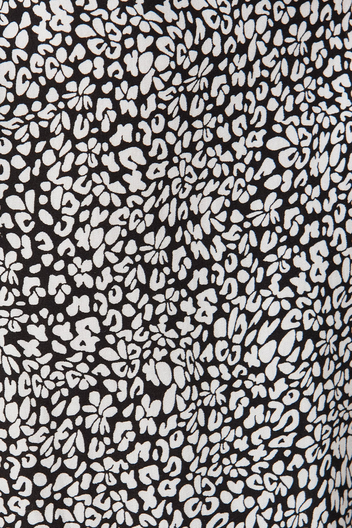 Gabby Lounge Pants In Black with White Speckle Print - fabric