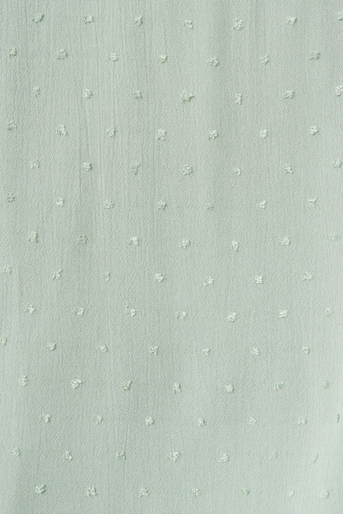 Raina Midi Dress in Sage Swiss Dot - fabric