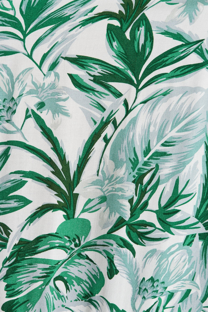 Alba Maxi Dress In White With Tropical Green Floral - St Frock (Dev)