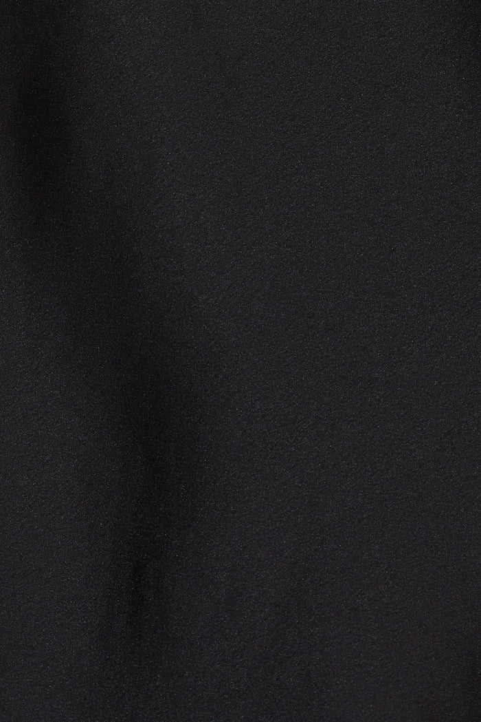Andressa Midi Dress In Black Satin - fabric