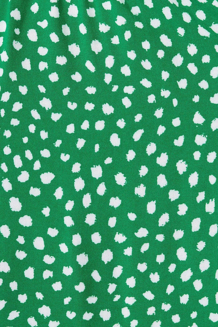 Akira Dress In Green With White Speckle Print - St Frock (Dev)