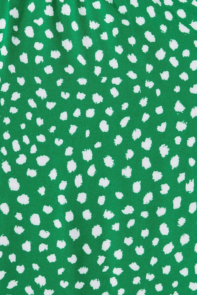 Akira Dress In Green With White Speckle Print - St Frock (Dev)