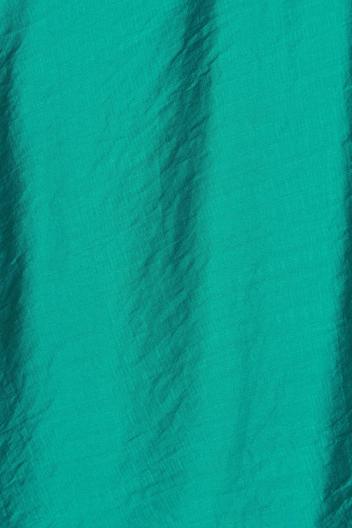 Acacia Wrap Midi Dress In Turquoise - fabric