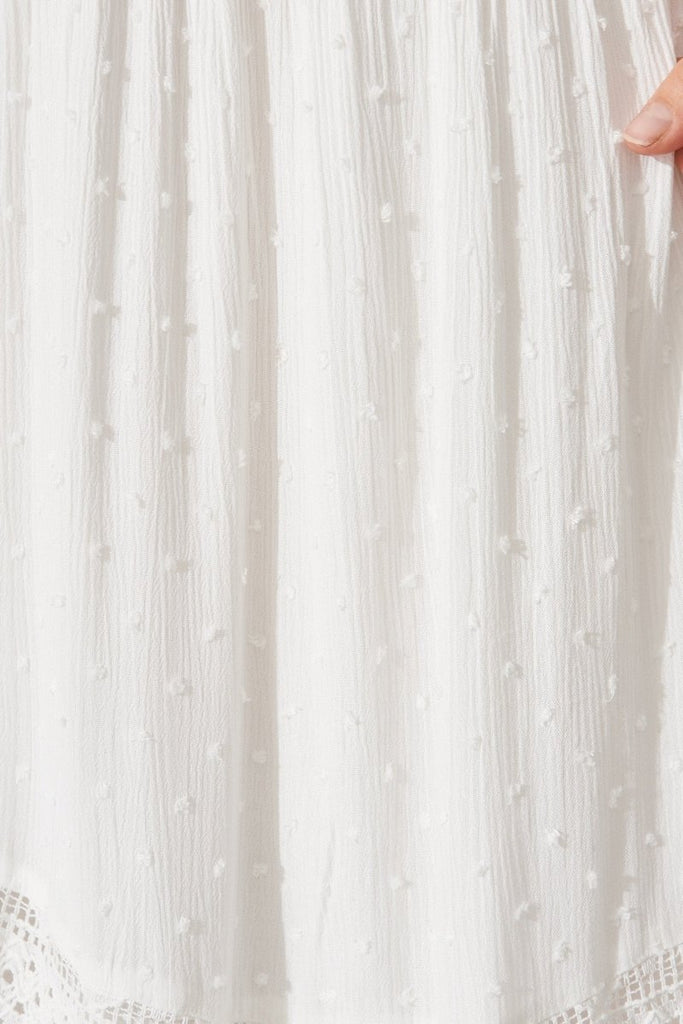 Bohemia Dress In White Swiss Dot - St Frock (Dev)