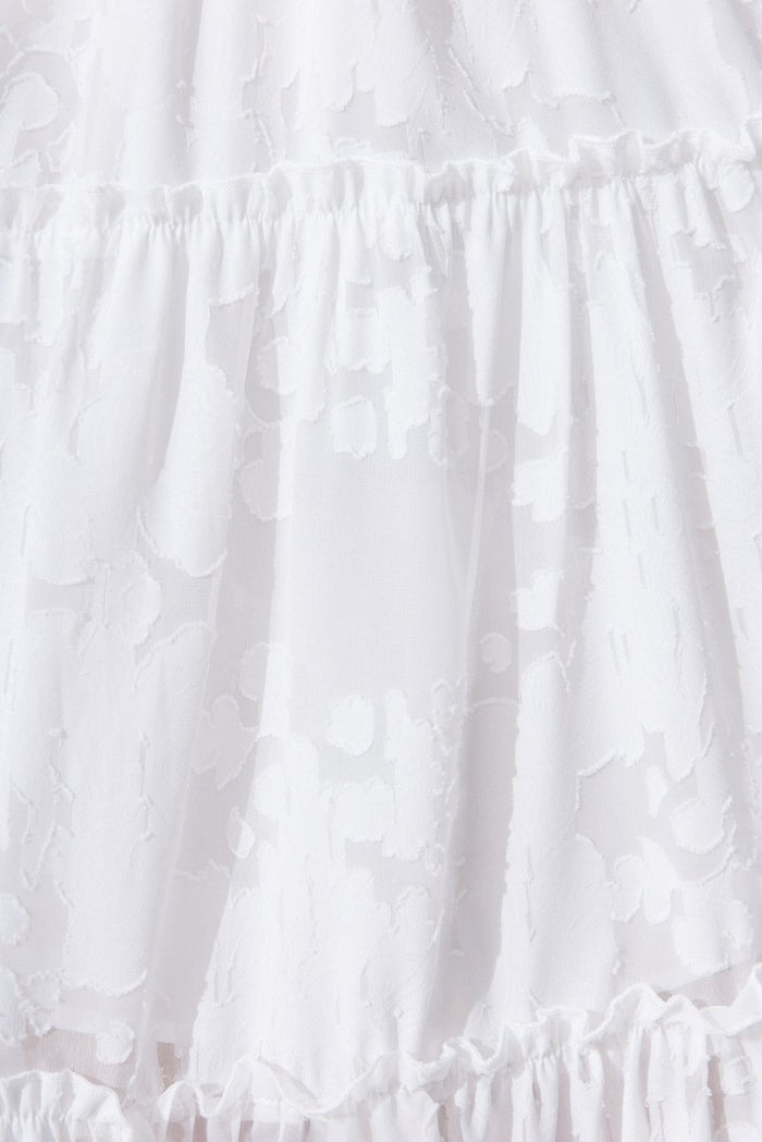 Brittney Maxi Dress In White Chiffon - St Frock (Dev)
