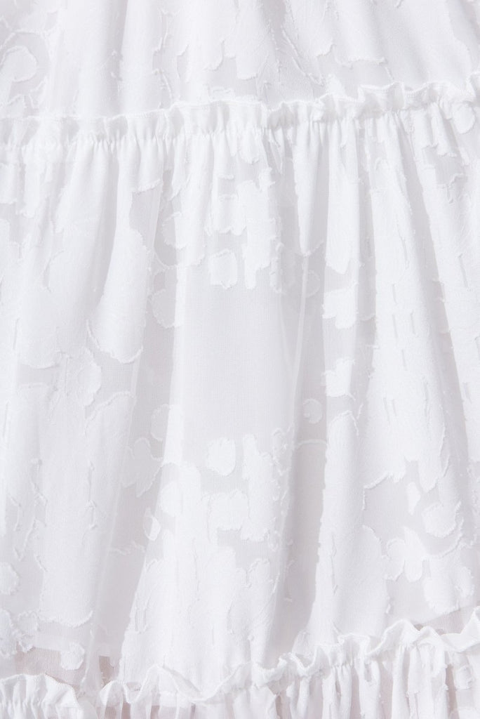 Brittney Maxi Dress In White Chiffon - St Frock (Dev)