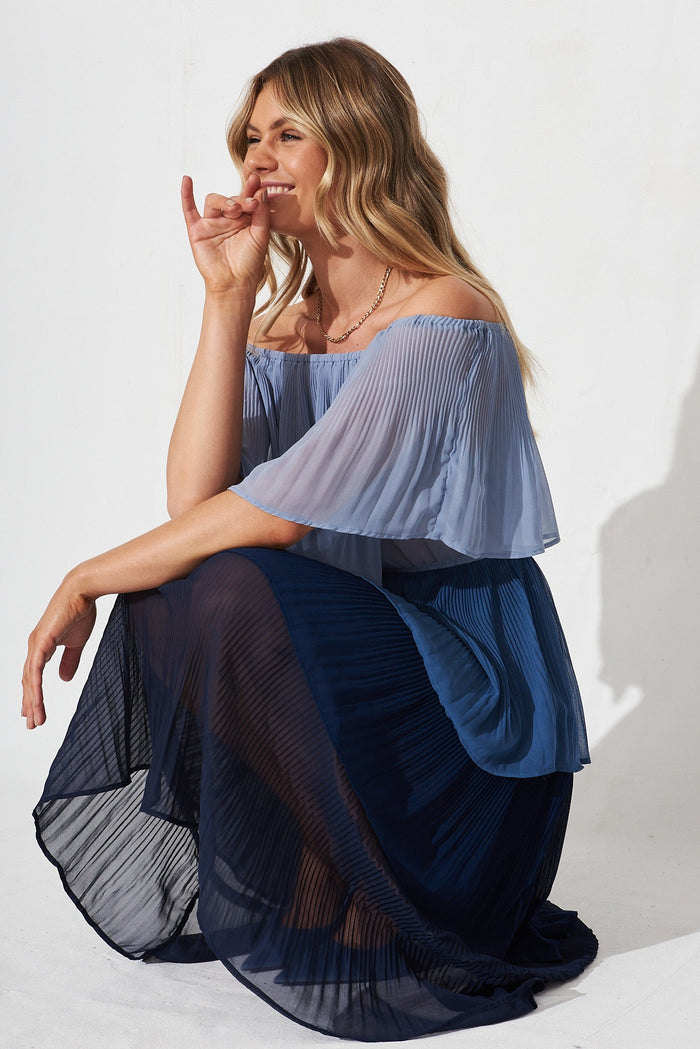 Scarlet Dress In Navy Multi Colour Block - side