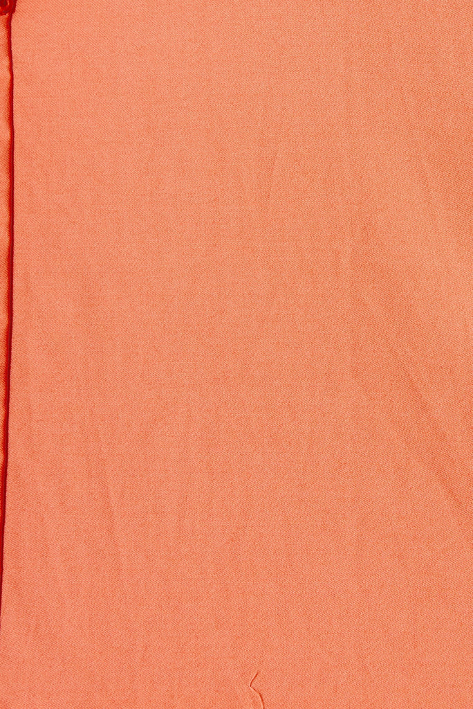 Henriette Top In Orange Cotton Poplin - fabric