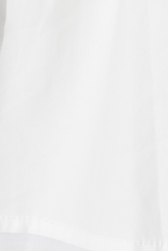 Henriette Top In White Cotton Poplin - fabric