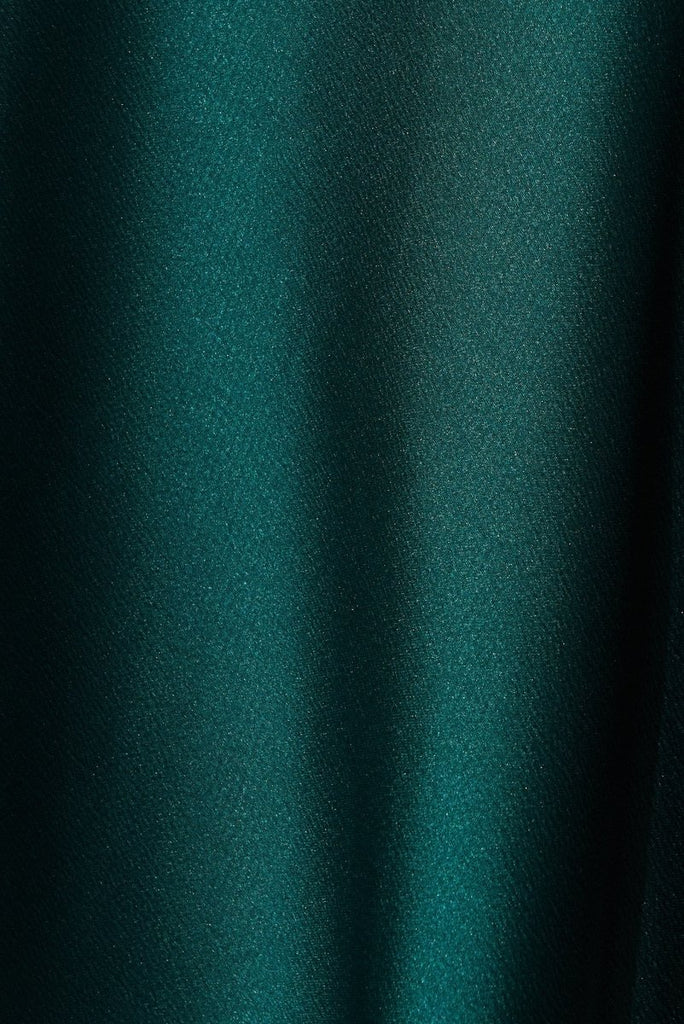 Brylie Dress In Emerald Satin - St Frock (Dev)