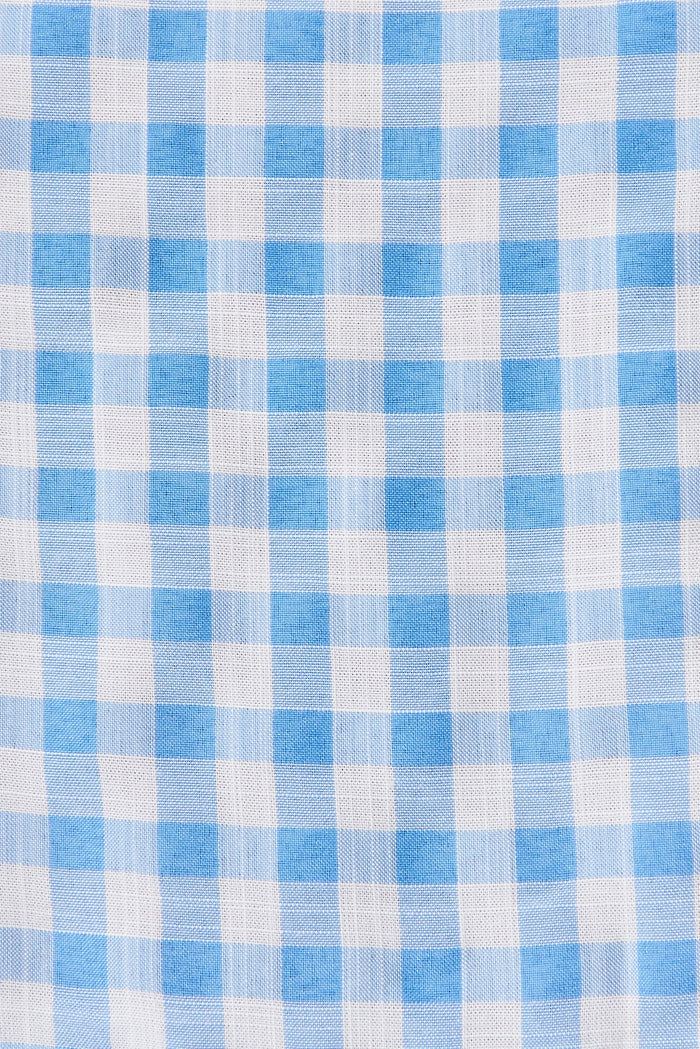 Perry Sun Midi Dress In Blue With White Gingham - fabric