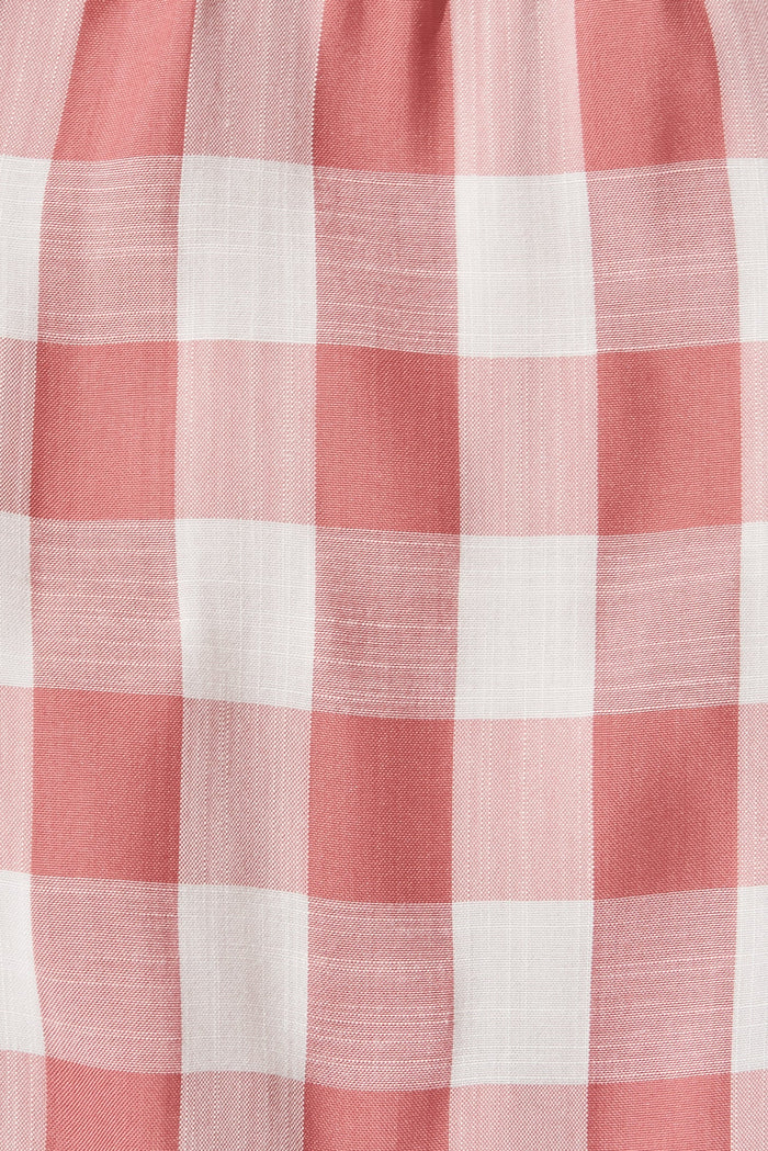 Perrie Sun Dress In Pink And White Gingham - fabric