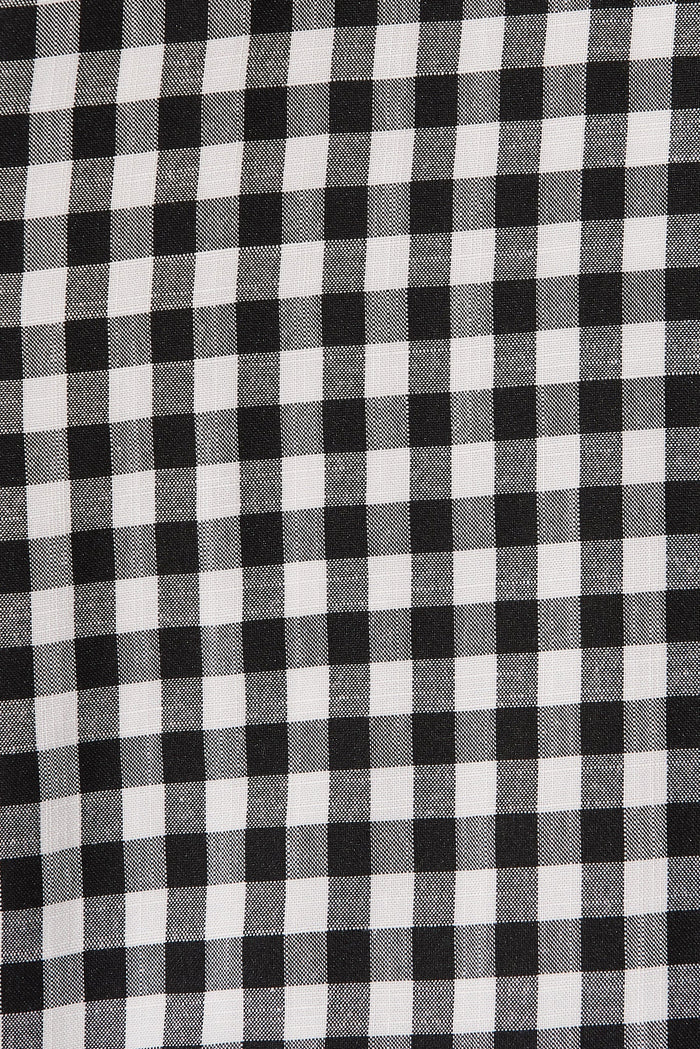 Giselle Smock Dress In Black And White Gingham - fabric