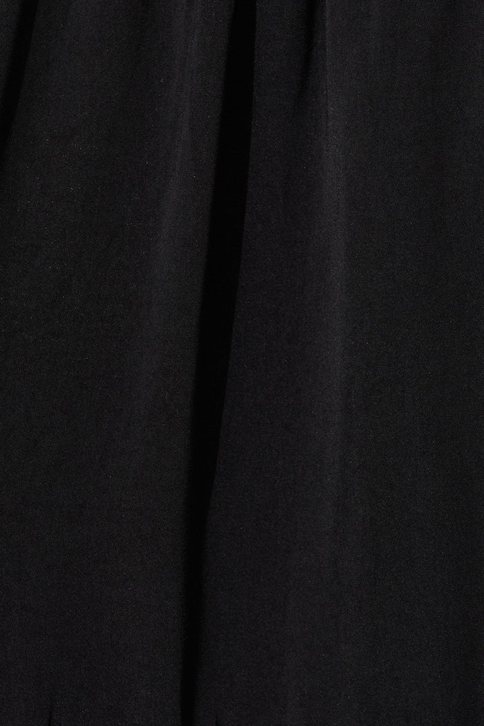 Jasmine Maxi Dress In Black Satin - fabric