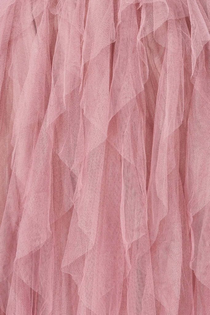 Cleef Midi Tulle Skirt In Pink - St Frock (Dev)