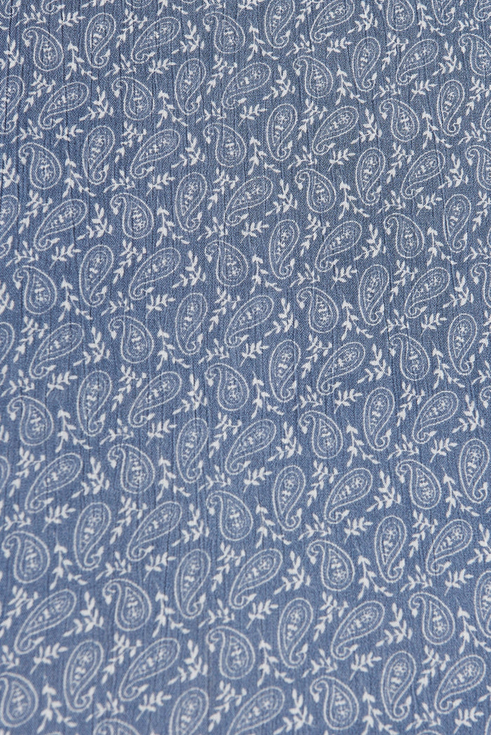 Gilly Top In Blue In White Print - fabric