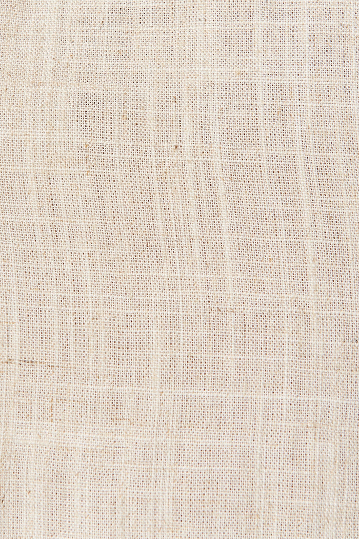 Enjoy Playsuit In Beige Linen Blend - fabric