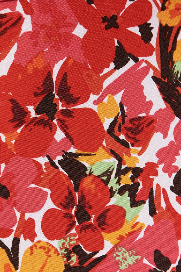 Khalo Dress In Red Floral - fabric
