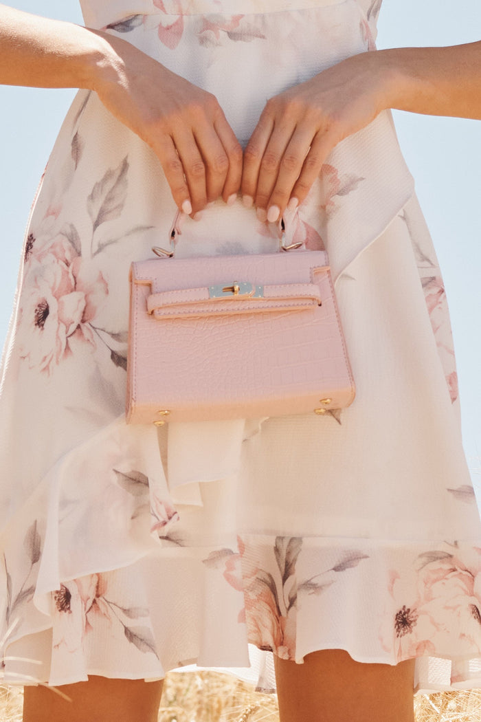 August + Delilah Partis Sling Bag In Pink Textured - St Frock (Dev)
