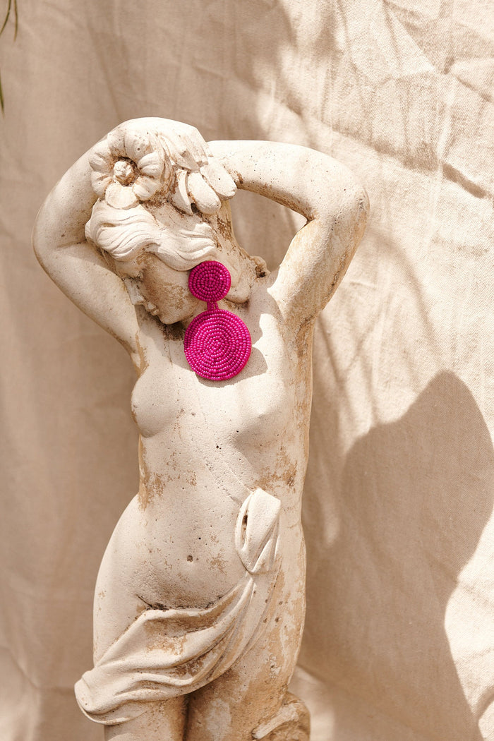 August + Delilah Violet Earring In Magenta - St Frock (Dev)