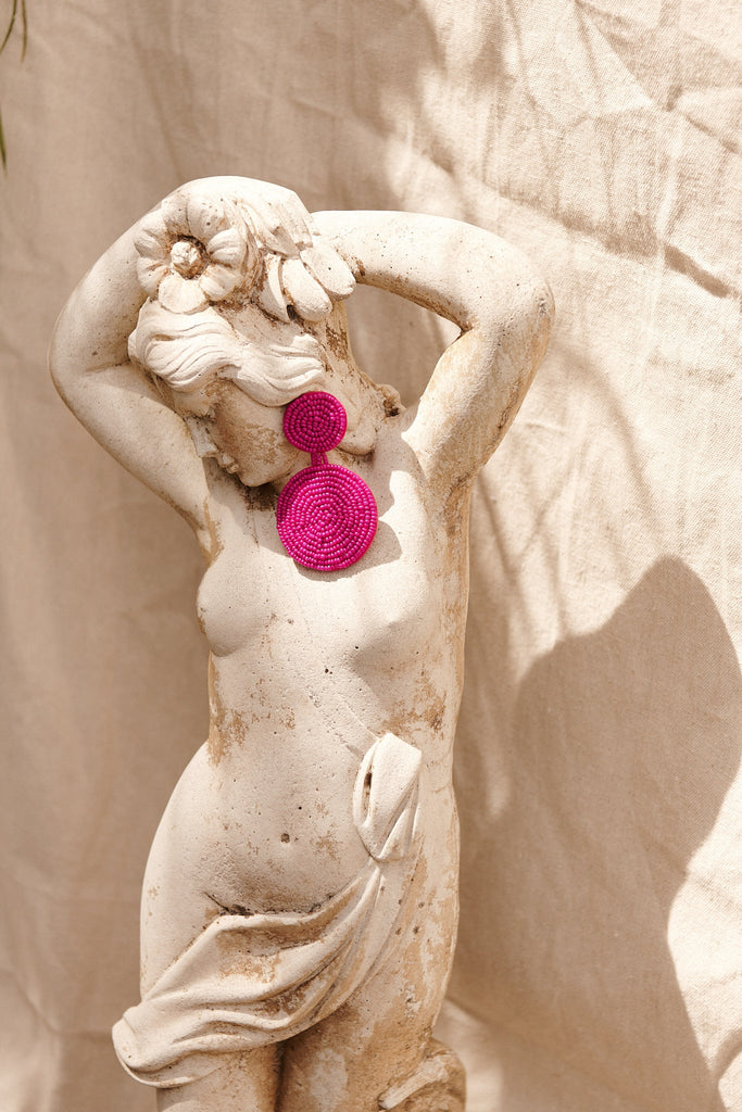 August + Delilah Violet Earring In Magenta - St Frock (Dev)