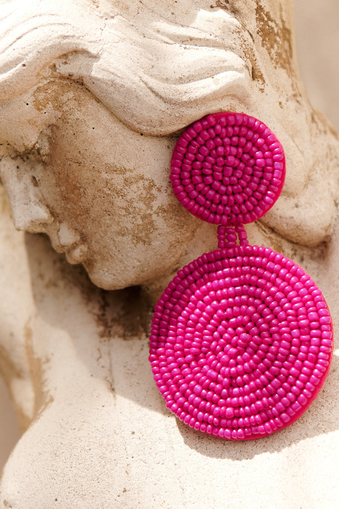 August + Delilah Violet Earring In Magenta - St Frock (Dev)