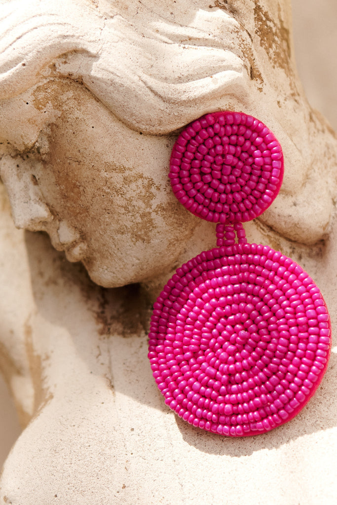 August + Delilah Violet Earring In Magenta - St Frock (Dev)