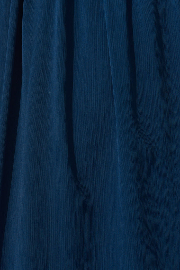 Roxanna Midi Dress In Teal Chiffon - fabric