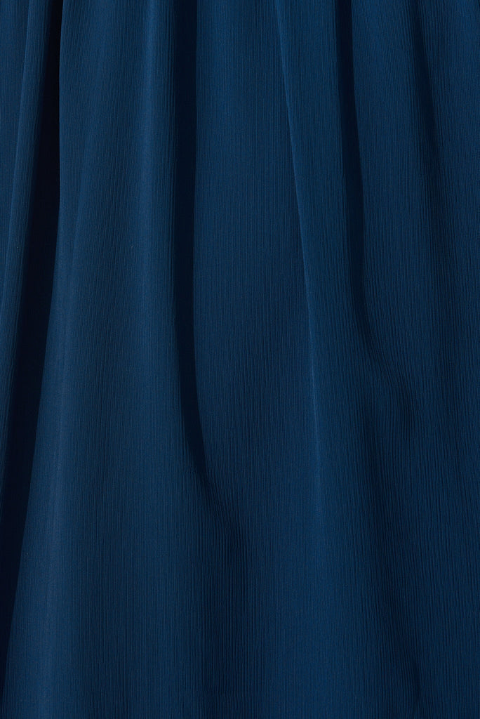 Roxanna Midi Dress In Teal Chiffon - fabric