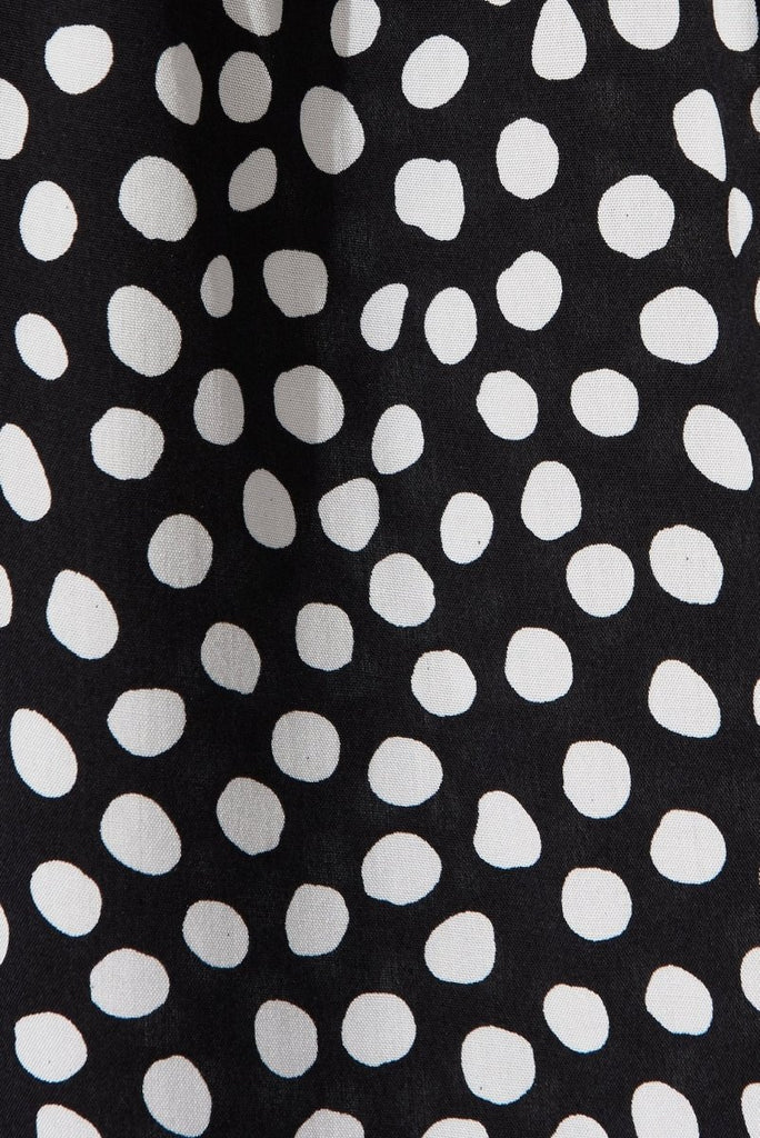 Clairie Maxi Dress In Black With White Polka Dot - St Frock (Dev)
