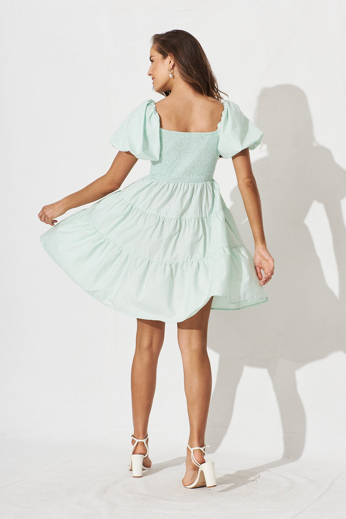 Glenda Dress In Mint - back