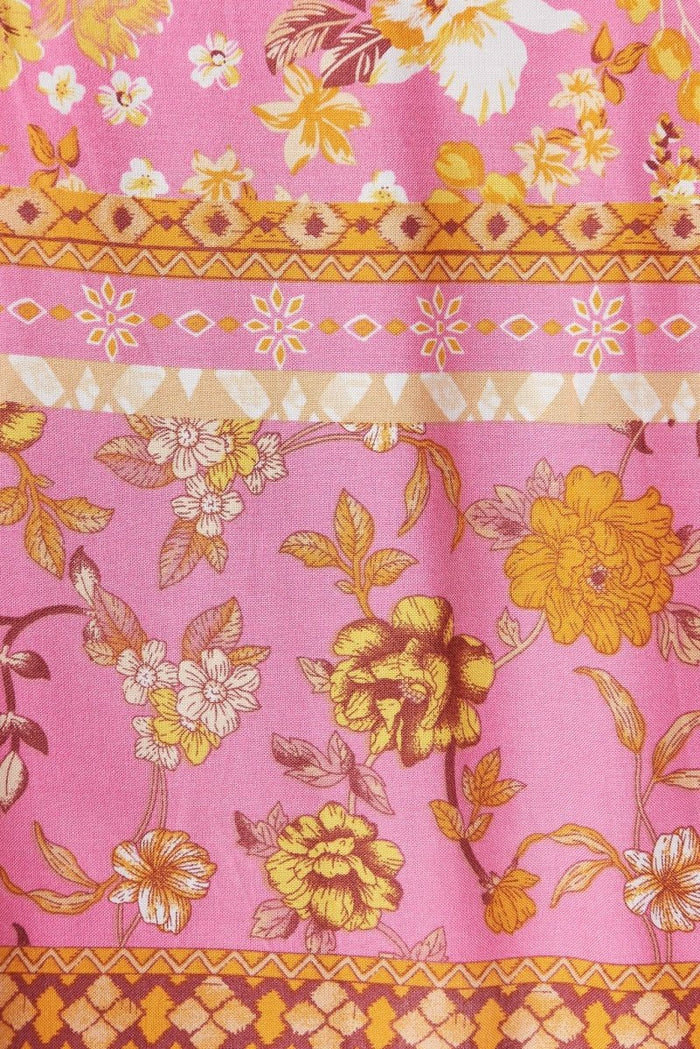Britta Smock Dress In Pink Boho Floral - St Frock (Dev)