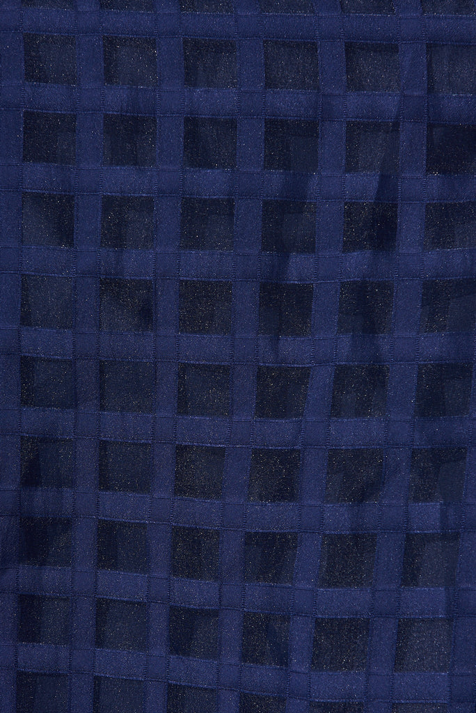 Destine Midi Dress In Navy - fabric