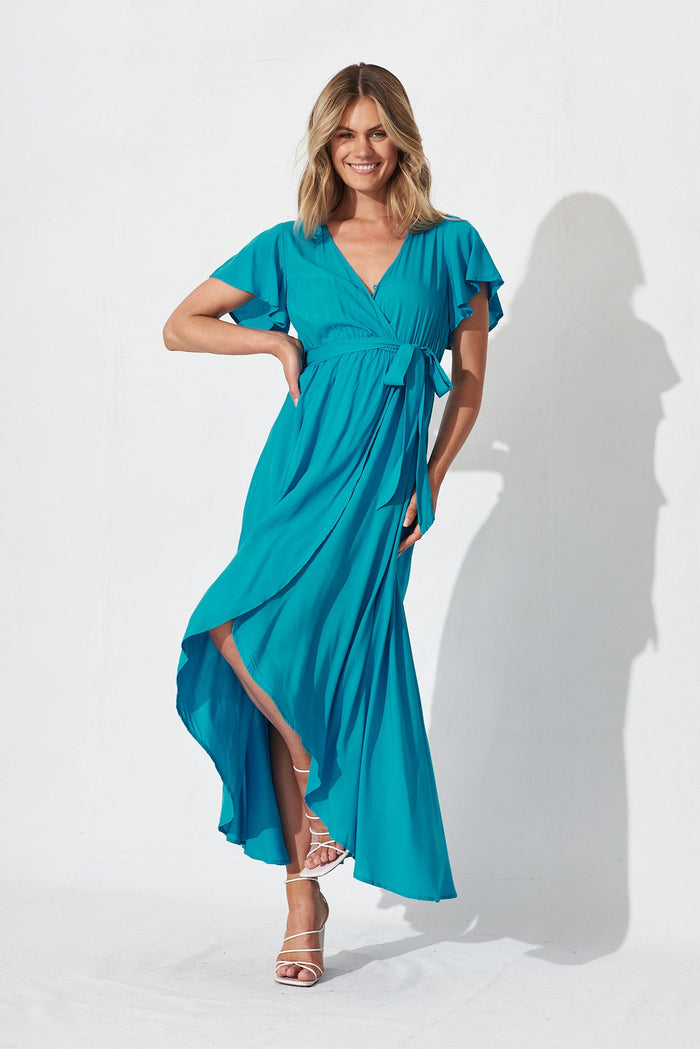 Lorelei Maxi Dress In Blue - full length