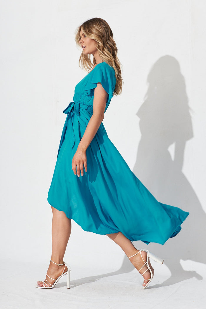 Lorelei Maxi Dress In Blue - side