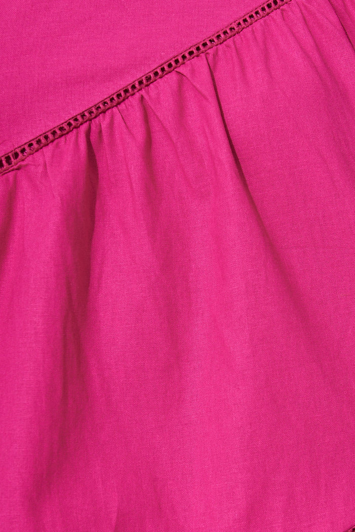 Juniper Dress In Pink Linen Blend - fabric
