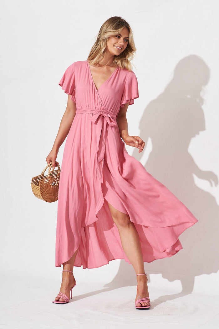 Lorelei Maxi Dress In Pink - full length