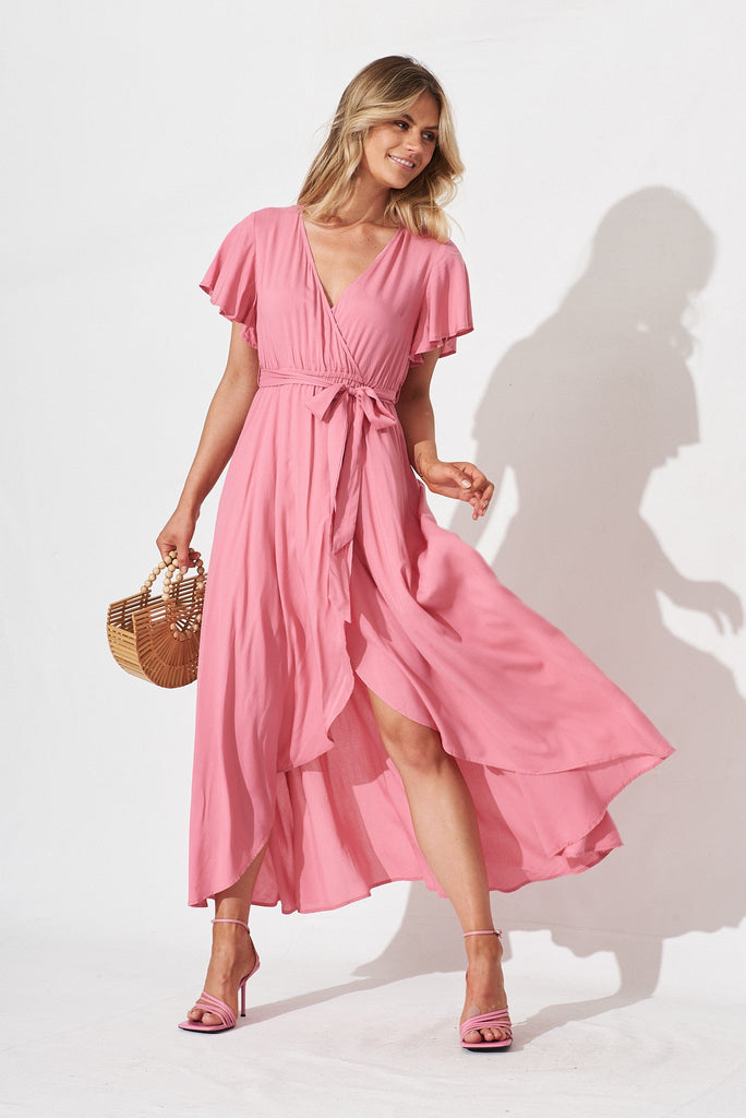 Lorelei Maxi Dress In Pink - full length
