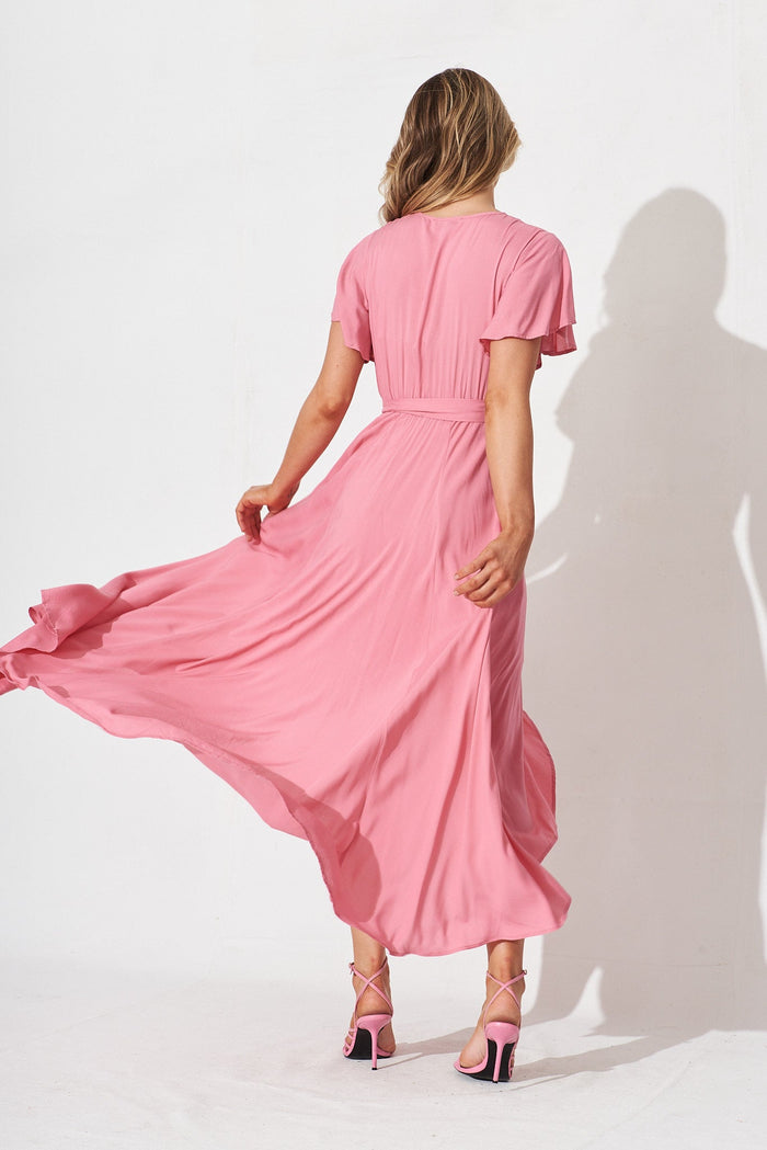 Lorelei Maxi Dress In Pink - back