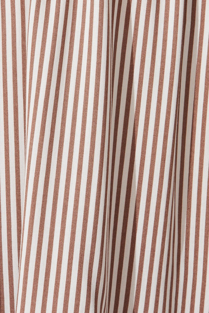 Caudalie Dress In White With Brown Stripe - St Frock (Dev)