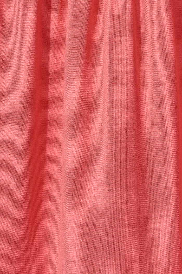 Zienna Midi Smock Dress In Pink - fabric