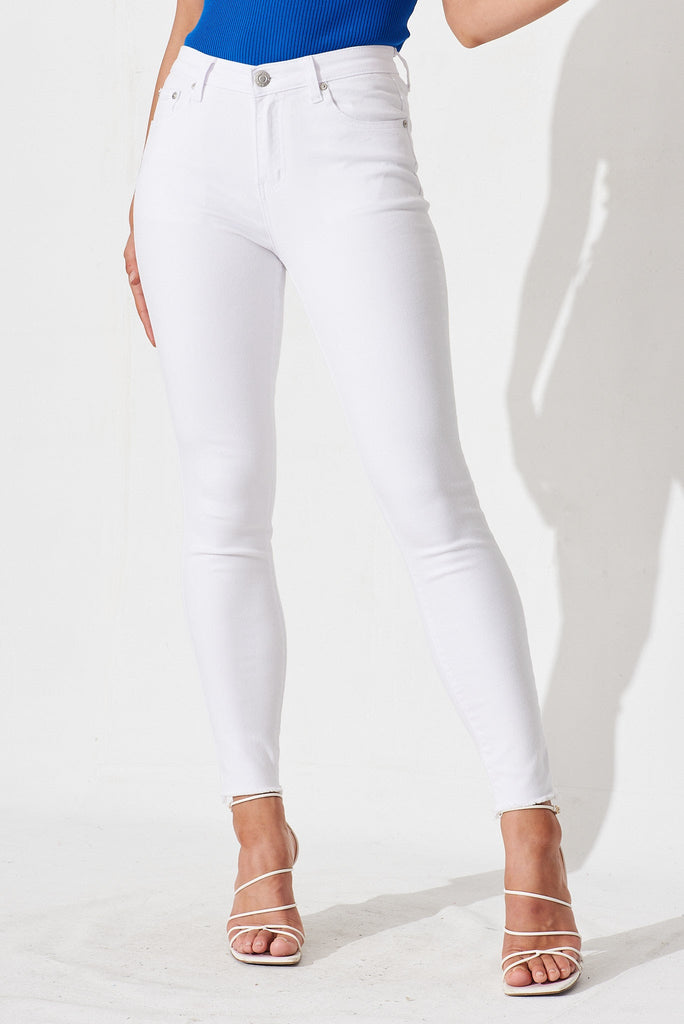 Rouen Denim Jeans In White - front