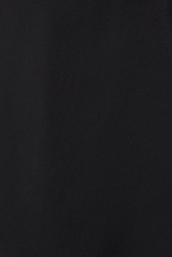 Khali High Neck Top In Black - fabric