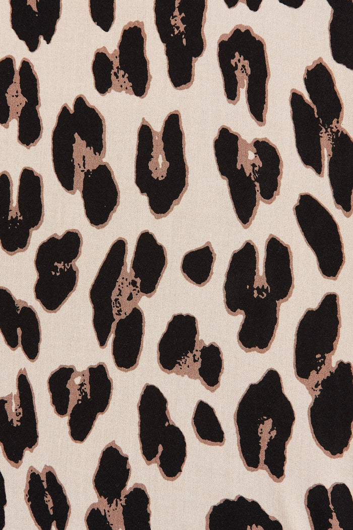 Relia Top In Beige With Leopard Print - fabric