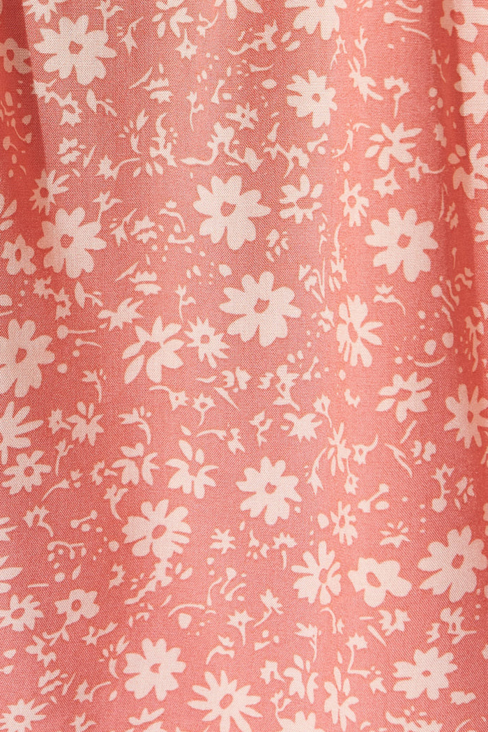 Evelyna Smock Top In Peach Disty Floral - fabric