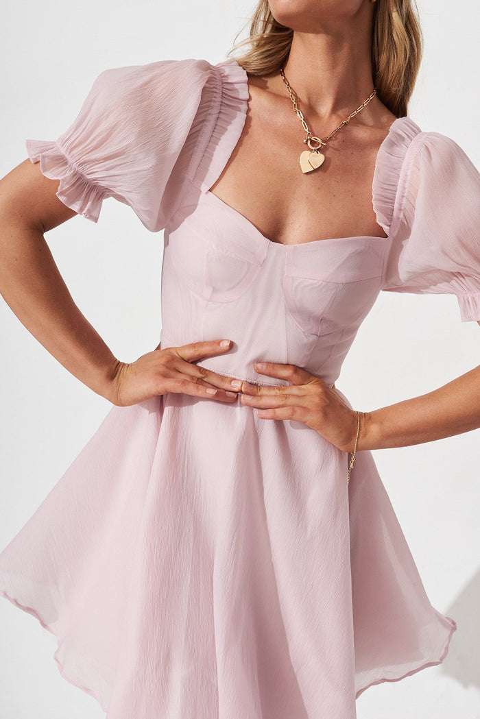 Ivy Dress In Blush - detail