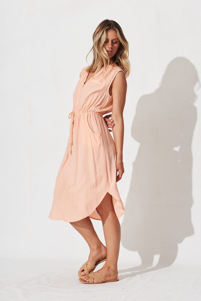 Shire Dress In Blush - side