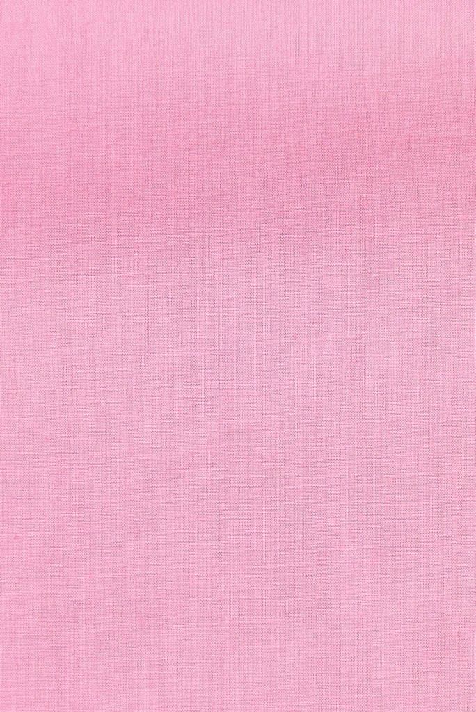 Adriel Midi Sun Dress In Candy Pink Cotton - fabric