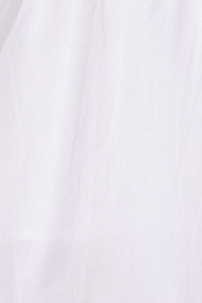 Shazia Shirt Dress In White Cotton - fabric