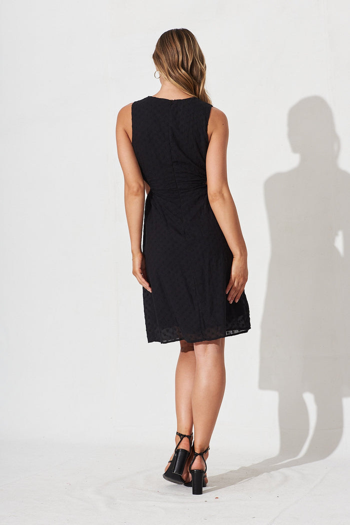 Kimie Midi Dress In Black Broderie - back